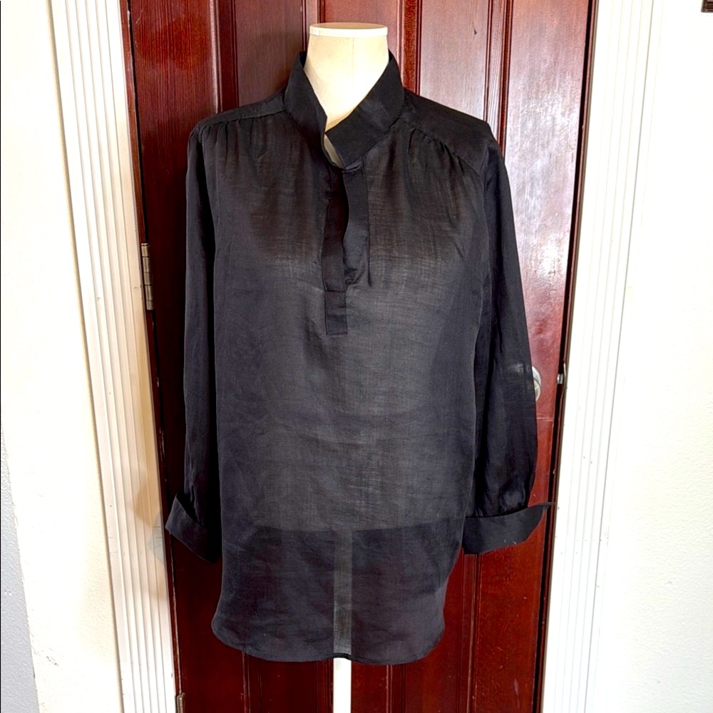 Chico's Black Sheer Blouse
